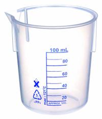 APPROVED VENDOR Beaker: Low Form, Polymethylpentene, Clear, 100 mL, 69.9 mm Outside Dia, Non-Sterile (MPN 6FAF0). Key specifications — Clarity: Clear; Body Color: Colorless; Brand: APPROVED VENDOR; Product Type: Beaker; Includes Graduations: Yes; Beaker Type: Low Form.