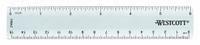 WESTCOTT Ruler: KT-40, Gen Purpose, 6 in, 0.08 in Thick, 1/16 in/1 mm, Black, Rigid, Matte, Case. Key specifications — attr939978: 1/16 in; attr944136: Case; attr934745: WESTCOTT; attr939993: Decimal; attr986193: Printed.