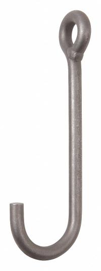 PEERLESS J-Hook: 1,200 lb Working Load Limit, 80 Hook Grade, Alloy Steel, 3/4 in Material Thick (MPN JCA075). Key specifications — Color: Silver; Brand: PEERLESS; Visual Indicator Markings: None.