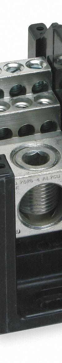 BUSSMANN Power Distribution Block: Open, Lug, Lug, 6 AWG – 350 kcmil For Line Side Wire Sizes (MPN 16370-1). Key specifications — attr1361688: Surface; attr1308686: BUSSMANN; attr1361672: Aluminum.
