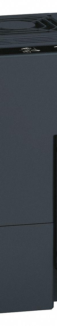 SCHNEIDER Variable Frequency Drive: In Phase Three, Out Phase Three, 10 hp, IP20, No Bypass, Compact (MPN ATV320U75S6C). Key specifications — Style: Compact; Color: Black/Blue/Gray; Output Phase: Three.