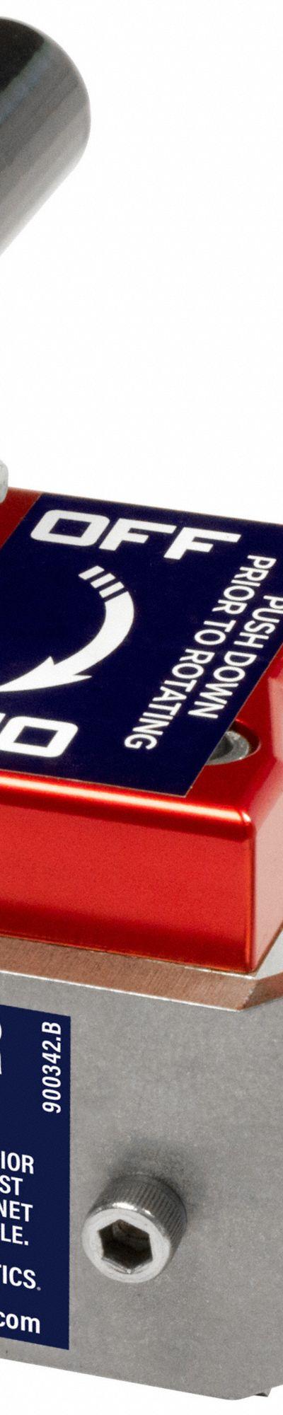 MAG-MATE Magnetic Welding Ground: 800 A, 1/0 AWG, 450 lb Max Pull, Steel - Switchable Magnetic Ground Clamps
