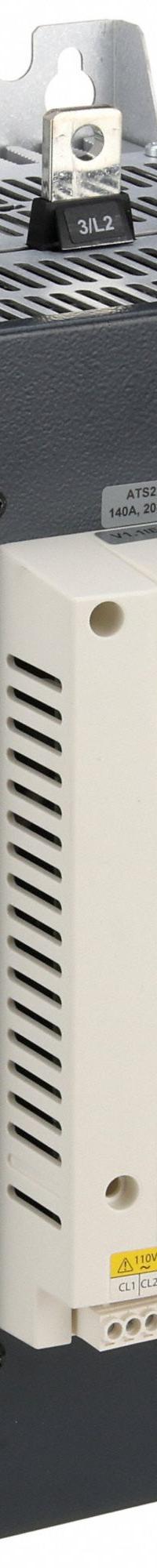 SCHNEIDER Soft Start: 208-600V AC, 170 A Output Current, With Bypass, IP20/NEMA 1, 60/50 Hz, 110V AC (MPN ATS22C17S6U). Key specifications — attr1380771: 110V AC; attr1380759: ATS22C17S6U.