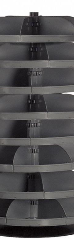DURHAM MFG Revolving Storage Bin: 65 1/2 in x 34 in, 8 Levels, Flat Bottom, 5 Bins per Level (MPN 1308-95). Key specifications — attr37708: Hardware; attr37693: DURHAM MFG.