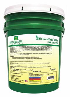 RENEWABLE LUBRICANTS Air Tool Oil: Synthetic, -27°F Min. Op Temp., 521°F Max. Op Temp., Pail (MPN 83014). Key specifications — attr1321222: Synthetic; attr1321226: 10W-30; attr1321227: 181; attr1321244: RENEWABLE LUBRICANTS; attr1321245: Pail.