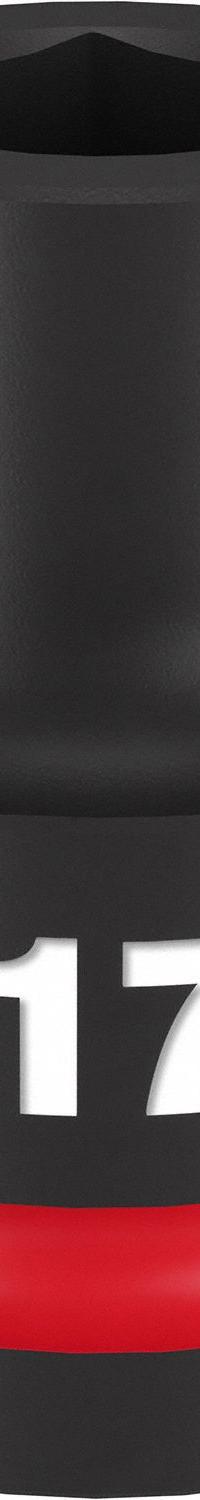 MILWAUKEE Standard Impact Socket: 3/4 in Drive Size, Metric, 17 mm Socket Size, 6-Point, Std (MPN 49-66-6356). Key specifications — attr1215501: MILWAUKEE; attr1215515: Black Phosphate; attr1215518: 17 mm.
