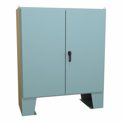 HAMMOND Electrical Enclosure: Steel, 60 in x 60 in x 25 in, NEMA 12, w/Panel, Solid Cover - Steel Dust-Tight Enclosures