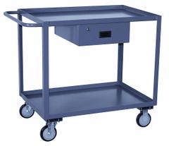JAMCO Utility Cart: 1,200 lb, 60 in L x 24 in W Shelf, 66 in L x 25 in W x 35 in H Overall Dim, Gray (MPN LK260P500GP). Key specifications — Caster/Wheel Configuration: (2) Swivel; Brand: JAMCO; Caster Wheel/Tread Material: Polyolefin.
