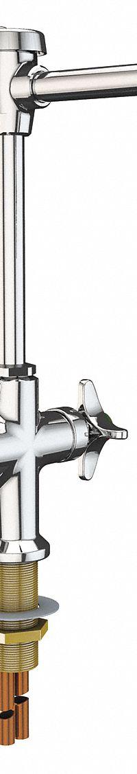 INSTOCK Laboratory Faucet: Faucet, Single-Post, For Cold Water/Hot Water Media, 2 Handles, 1 Outlets (MPN GRL412-8VB). Key specifications — Brand: INSTOCK; Color/Finish: Chrome; Inlet Connection Type: IPS; Index Text: HW; Product Type: Faucet; Index Color: Green; Flow Pattern: Inline.