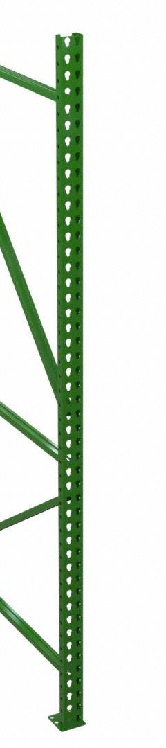 HUSKY RACK & WIRE Upright Frame: Teardrop, 10 ft Overall Ht, 36 in, Green, Steel (MPN IU18360120). Key specifications — Color: Green; Includes: 3 in x 1-5/8 in Post; Brand: HUSKY RACK & WIRE.