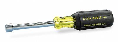 KLEIN TOOLS Hollow Round Shank Nut Driver: Straight, SAE, Without Magnetized Tip, Std - Standard Nut Drivers