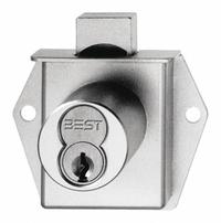 BEST Deadbolt Lock: Coreless, Vertical, Diamond, 2 1/8 in Body Ht, 1 7/8 in Body Wd, SFIC (MPN 5L7MD2626). Key specifications — attr1313962: Satin Chrome; attr1313948: Silver; attr1313954: BEST; attr1313966: Yes but not included; attr1313970: Yes; attr1313973: No.