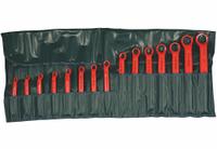 WIHA Box End Wrench Set: Alloy Steel, Chrome, 16 Tools, 8 mm to 32 mm Range of Head Sizes, Insulated (MPN 21093). Key specifications — attr324927: WIHA; attr309452: Wrench Roll; attr309451: No; attr309461: Chrome; attr309460: Alloy Steel; attr309463: Yes; attr309449: 8 mm to 32 mm.