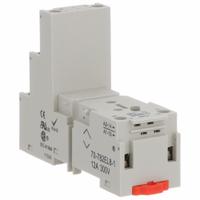 SCHNEIDER Relay Socket: 12 A Rating, DIN-Rail Socket Mounting, 8 Pins, K Socket, Std, Finger Safe (MPN 70-782EL8-1). Key specifications — Brand: SCHNEIDER.