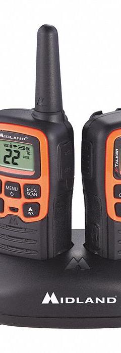 MIDLAND Handheld Two Way Radio: X-Talker T50 Series, FRS/GMRS, Analog, 0.5 W, 22 Channels, VOX, 8 hr (MPN T51VP3). Key specifications — Color: Black; FCC License Required: No.