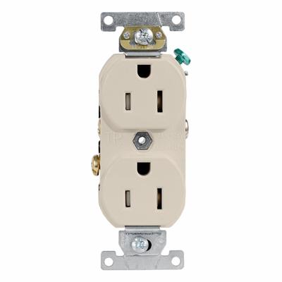 LEVITON Plugs and Receptacles: Duplex, 5-15, Light Almond, 125V AC, 15 A - General Purpose Receptacles