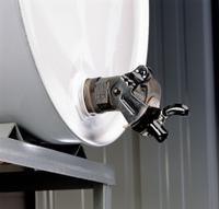 Drum Faucet, Cast Iron, Gray, 8.75 in L (MPN 64). Key specifications — Product Type: Drum Faucet; Handle Type: Manual; Inlet Gender: Male; For Container Type: Drums; Body Material: Cast Iron; Flame Arrestor Type: None; Color: Gray; Inlet Thread Type: NPT.
