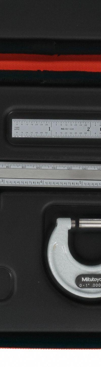 MITUTOYO Precision Measuring Tool Kit: 4 Pieces - Caliper & Micrometer Precision Measuring Tool Kits