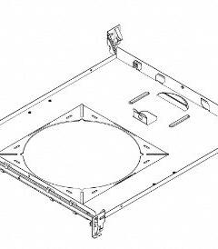 PRESCOLITE Mounting Pan: 1 5/8 in Overall Ht, 17 5/8 in Overall Lg, 14 5/8 in Overall Wd (MPN FRAME8-HB). Key specifications — attr1310836: PRESCOLITE.