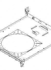 PRESCOLITE Mounting Pan: 1 5/8 in Overall Ht, 17 5/8 in Overall Lg, 14 5/8 in Overall Wd (MPN FRAME8-HB). Key specifications — attr1310836: PRESCOLITE.