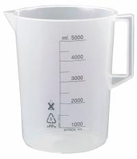 APPROVED VENDOR Beaker: Low Form with Handle, Polypropylene, 5,000 mL, 201 mm Outside Dia (MPN 23X904). Key specifications — Body Color: White; Brand: APPROVED VENDOR; Product Type: Beaker; Includes Graduations: Yes.