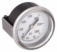 APPROVED VENDOR Panel-Mount Pressure Gauge: U-Clamp, 0 psi to 3,000 psi, 3 1/2 in Dial, Center Back (MPN 4CFC2). Key specifications — Accuracy: ±3-2-3%; Brand: APPROVED VENDOR; Vibration Resistance Properties: None; Gauge Wetted Parts: Brass / Bronze.