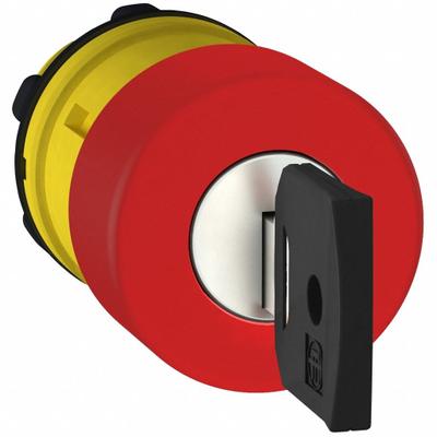 SCHNEIDER Multihead Operator: Red, 22 mm Mounting Size, Non-Metallic - Mushroom-Head Push-Button Operators
