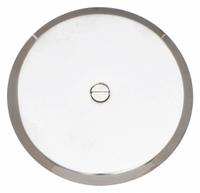 AB&A Cover: 3 in Overall Dia, 1/4 in Overall Ht, Stainless Steel, Chrome, Silver, Screw-In (MPN 68813). Key specifications — Color: Silver; Brand: AB&A; Finish: Chrome; Includes: Screws.
