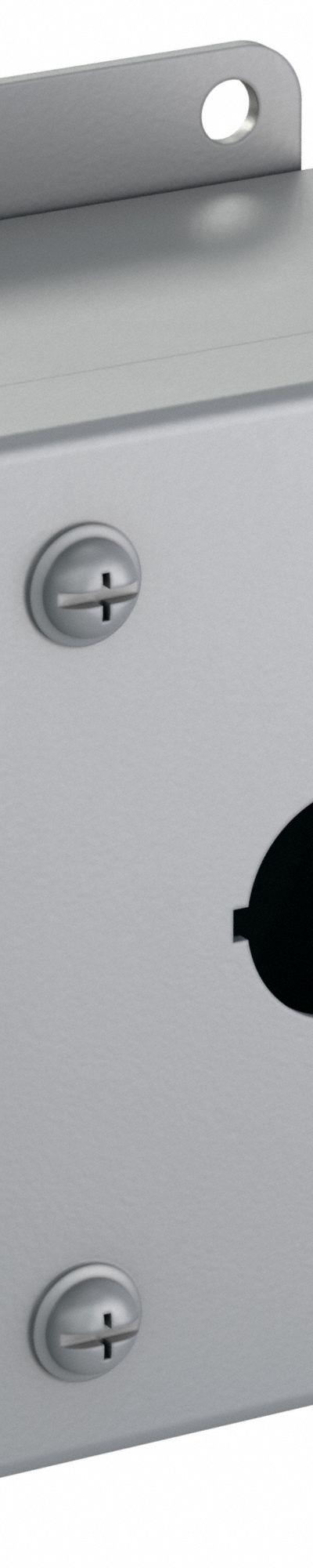 HAMMOND Push Button Enclosure: 22mm, 1 Holes, Carbon Steel, NEMA 12/13 - Enclosures for 22mm Operators