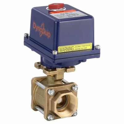 DYNAQUIP CONTROLS Electrically Actuated Two-Way Ball Valve: 1 1/2 in Nominal Valve Size - Bronze Electrically-Actuated Ball Valves
