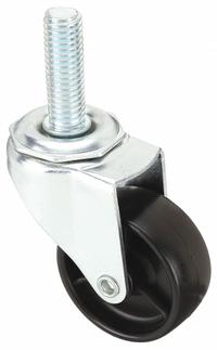 APPROVED VENDOR Stem Caster: Swivel, 2 in Wheel Dia., 7/8 in Wheel Wd, Polyolefin, 1 1/2 in Stem Lg (MPN 20TM41). Key specifications — Brand: APPROVED VENDOR; Thread Size: 1/2"-13; Roll Up: Swivel.