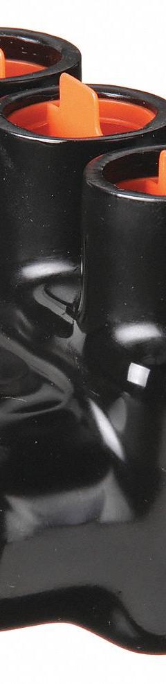 BLACKBURN Multitap Connector: 3 Port, Double-Sided Entry, 6 AWG – 500 kcmil Wire Size, Black (MPN AMTD50063). Key specifications — Body Material: Aluminum; Brand: BLACKBURN.