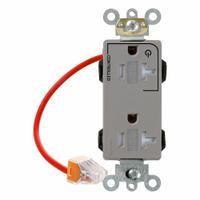 LEVITON Plugs and Receptacles: Duplex, 5-20, Gray, 125V AC, 20 A, 2 Pole / 3 Wire (MPN MT163-1CG)