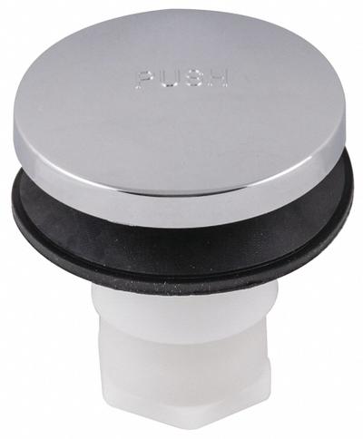 APPROVED VENDOR Drain Stopper: Plastic, Chrome-Plated - Bathtub Drain Stoppers