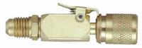 IMPERIAL Coupler: 2 1/2 in Lg, 180° Angle, Input 1/4 in Female QC, Output 1/4 in Male SAE (MPN 16-C). Key specifications — Product Type: Coupler; Brand: IMPERIAL; Manufacturer Part Number: 16-C; Material: Brass.