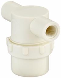RON-VIK Inline Strainer: Nylon, 3/8 in, NPT, Mesh, 0.0117 in Screen Size, 100 psi Max. Op Pressure (MPN 7221590). Key specifications — Screen Material: 304 Stainless Steel; Bowl Color: White; Material: Nylon; Brand: RON-VIK; Seal Material: EPDM; Color: White.