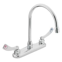 MOEN Gooseneck Kitchen/Bathroom Faucet: M-Dura, Cast Metal, Widespread, Deck, 3 Mounting Holes (MPN 8289). Key specifications — Series: M-Dura; Brand: MOEN.
