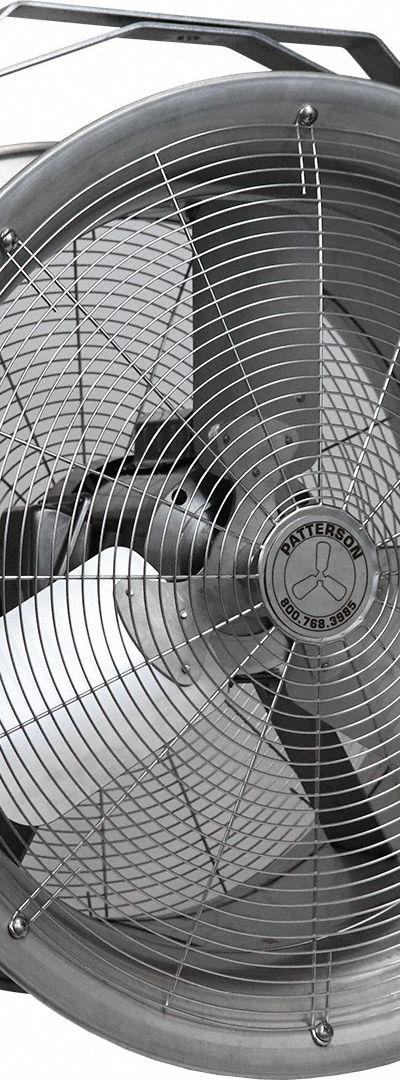 PATTERSON Fan Head: 30 in Blade Dia, 1 Speeds, 208 to 230/460V AC, 1 hp Motor - High-Velocity Industrial Fan Heads