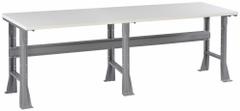 TENNSCO Workbench: Fixed Ht, Laminate, 96 in x 30 in, 2,400 lb Overall Load Capacity, Gray (MPN WB-1-3096P). Key specifications — Brand: TENNSCO.