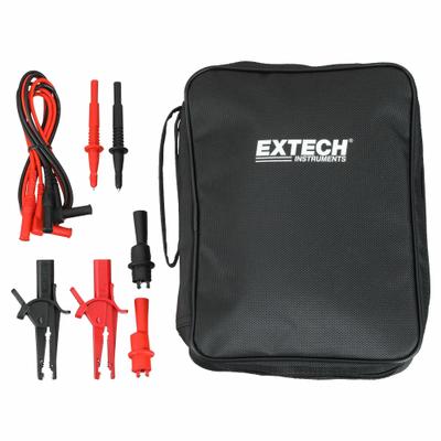 EXTECH Test Lead Kit: CAT III 1000V, Alligator Clip/Std Probe, 1,000 V Max Volt - Test Lead Kits