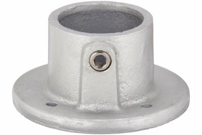 APPROVED VENDOR Structural Pipe Fitting: Round Base Flange, Round, 3/4 in For Pipe Size - Cast Iron Mounts