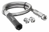 ENCORE Pre-Rinse Hose: Stainless Steel, Stainless Steel, 44 in Overall Lg, Encore (MPN KL50-Y004-44U). Key specifications — Sprayer Connection Size: 3/4"-14; Brand: ENCORE; Color/Finish: Stainless Steel; Material: Stainless Steel; Product Type: Pre-Rinse Hose.