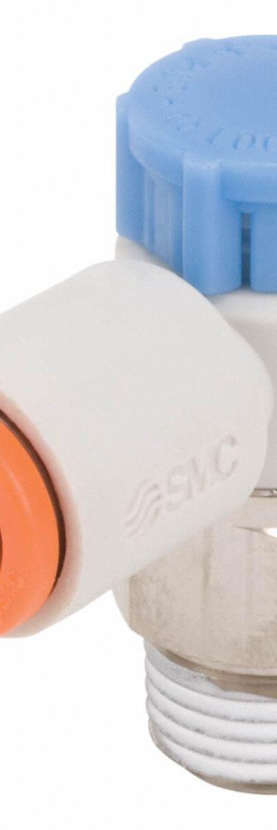 SMC Speed Control Valve: Elbow Fitting - Elbow-Style Speed Control Valves