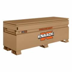 KNAACK Chest-Style Jobsite Box: 72 in W x 24 in D x 28 1/4 in H, 24.5 cu ft, Tan (MPN 2472-KL). Key specifications — attr1116233: Tan; attr1116253: KNAACK; attr1222022: Includes Proprietary Recessed Padlock.