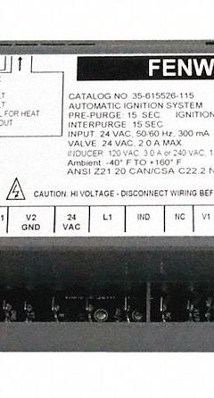 FENWAL IGNITION CONTROLS Control Board, 24V: Mfr Part # 35-615526-115. Key specifications — Manufacturer Part Number: 35-615526-115; Product Type: Ignition Control Board.