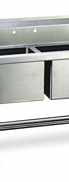 EAGLE GROUP Kitchen Sink: 2 Bowls, 44 1/2 in Overall Ht, 76 in Overall Lg, 27 in Overall Wd (MPN FN2036-2-18-14/3). Key specifications — Brand: EAGLE GROUP.
