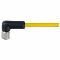 Cordset: M12 Female Right Angle X Bare Wire, 4 Pins, Yellow, TPE, 10 m Cable Lg, 16 AWG Wire Size (MPN 7700-P4131-U0C1000). Key specifications — Cable Jacket Color: Yellow; End 1 Gender: Female; End 1 Mounting Orientation: Right Angle; End 2 Connection Type: Bare Wire; IP Rating: IP66; Brand: MURRELEKTRONIK; Wire Size: 16 AWG; Cable Jacket Material: TPE.