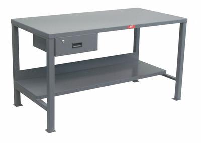 JAMCO Workbench: Fixed Ht, Steel, 72 in x 36 in, 3,000 lb Overall Load Capacity - Workbenches with Drawers & Lower Shelves