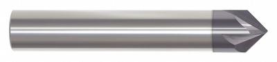 APPROVED VENDOR Chamfer Mill: Carbide, AlTiN Coated, 4 Flute, 82°, 1/2" Mill Dia, 3" OAL (MPN 209-084500B) - Carbide Chamfer Mills
