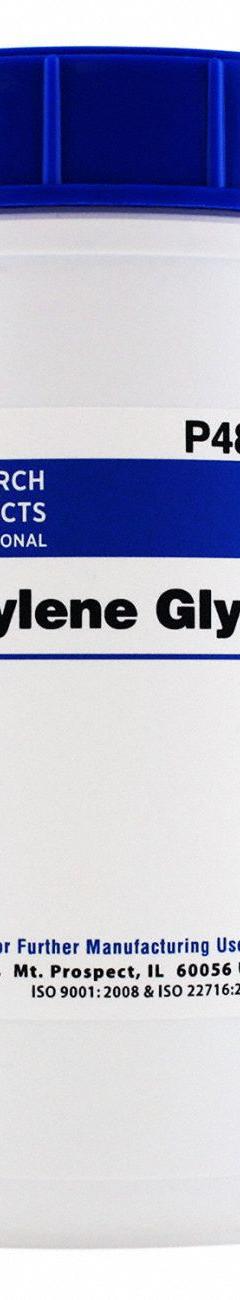 RPI Polyethylene Glycol (PEG 8000): 1 kg Volume, BSE/TSE Free, Powder, Plastic (MPN P48080-1000.0). Key specifications — Form: Powder; Special Information: BSE/TSE Free; Brand: RPI; Chemical Grade: Lab; Container Material: Plastic.